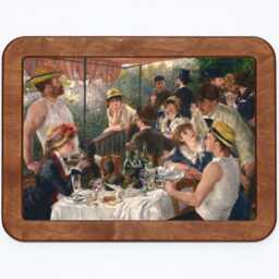 Luncheon Of The Boating Party Pierre-Auguste Renoir Post Impressionism Classic Painting Wooden Framed Art Print - thumbnail 2