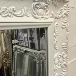 Large Antique White French Framed Decorative Rococo Ornate Opera Wall Mirror - Choice Of Size Premium Quality Free P&p - thumbnail 4