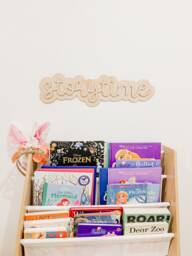 Wooden Wall Quote - Double Layered Sign Reading Nook Storytime Once Upon A Time Child's Room Decor Neutral Deco - thumbnail 1