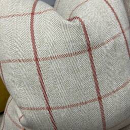 Highland Tartan Check Cushion Cover, Beige - Pillow Double Sided, Modern Countryside Home Decor , Limited Stock - thumbnail 2