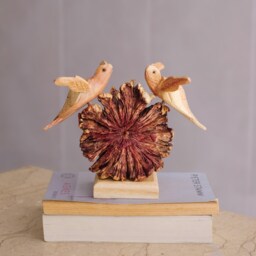 Twin Sea Turtle Sculpture, Coral Reef, Nautical, Natural Piece, Art, Wood Carving, Wooden Figure, Library Decor, Beach Gift For Mom - thumbnail 4