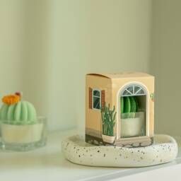 Handcrafted Soy Wax Succulent Tealight Candle Home Decor, Wedding Favor - thumbnail 4