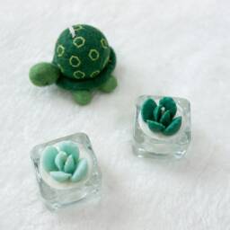 Handcrafted Soy Wax Succulent Tealight Candle Home Decor, Wedding Favor - thumbnail 3
