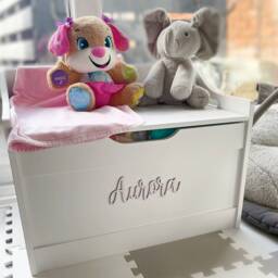 Wooden Toy Box Name Sign - Personalised Toy Box - thumbnail 1