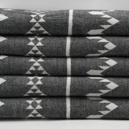 "Black Kilim Towel, Beach Peshtemal, Cotton Towel, Turkish Towel, Aztec Towel, Bath Towel, Double Face Towel, Kilim Towel, 36""x69" - thumbnail 3