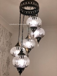 Chandelier Lamp, Light, Moroccan Light, Moroccan Lighting, Turkish Light, Moroccan Lamp, Moroccan Pendant, Moroccan Lantern - thumbnail 1
