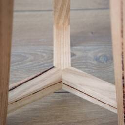 Round Stool - Rustic Wooden Side Table - thumbnail 2