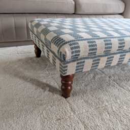 Your Own Fabric Coffee Table Ottoman Footstool, Handmade Upholstered Bespoke Non Storage Ottoman, Made in UK - thumbnail 4
