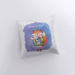 Merry & Bright - Pillow Cover Red Fox Christmas Gift Decor Throw Home Cute - thumbnail 3