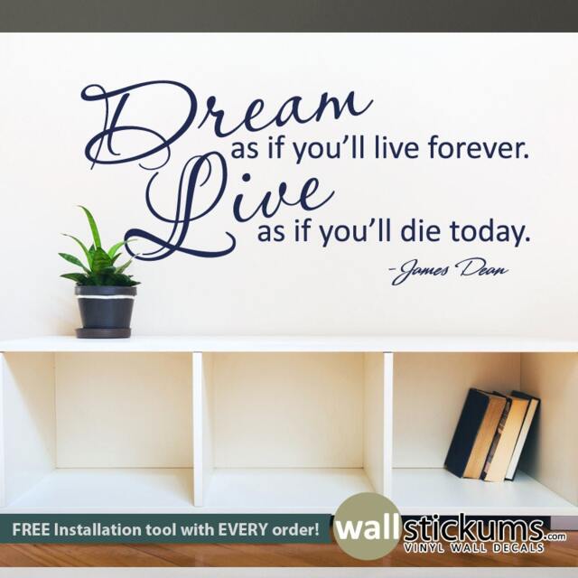 James Dean Quote Wall Decal, Inspiring Home Decor - image 1