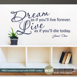 James Dean Quote Wall Decal, Inspiring Home Decor - thumbnail 1