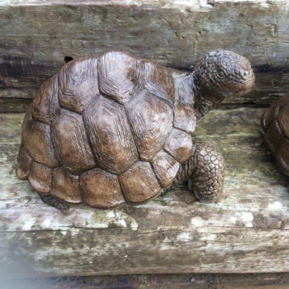 Large Stone Tortoise Garden Ornament Statue Glossy Finish