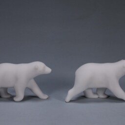 Polar Bear Cub Duo Sculpture By John Perry Statue Deco Art - thumbnail 2
