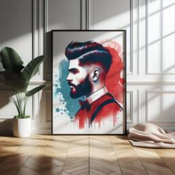 Retro Barber Decor Set - 3 Barbers Posters - Haircut Shop Print Men's Hairdresser Artwork Hairstylist Salon Wall Art Gift Pictures - thumbnail 3