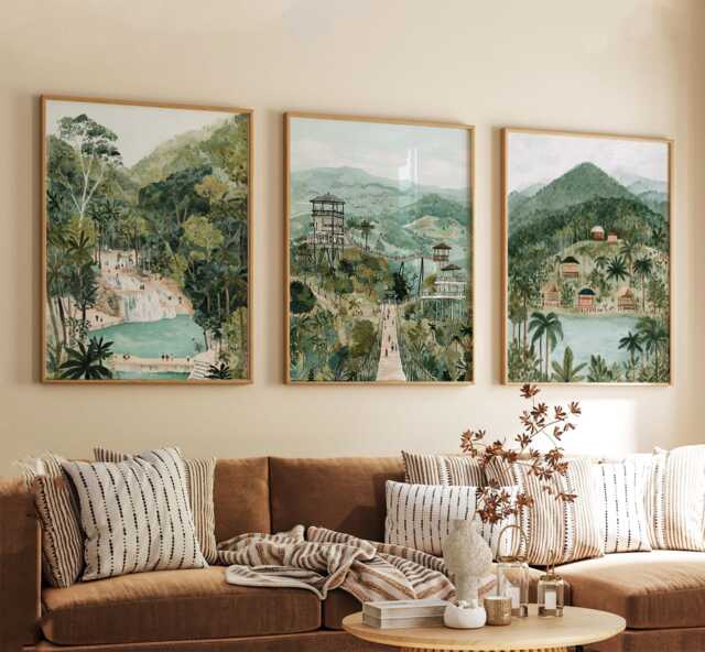 Chittagong Bangladesh Poster Set Of 3, Vintage Inspired Coastal City Wall Art, Neutral Asian Travel Prints - image 1