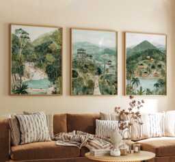 Chittagong Bangladesh Poster Set Of 3, Vintage Inspired Coastal City Wall Art, Neutral Asian Travel Prints - thumbnail 1