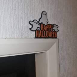 Happy Halloween Boo Ghosts Door Topper, Shelf Decor, Wall Quirky Home Interior Gift, Door Decoration - thumbnail 3