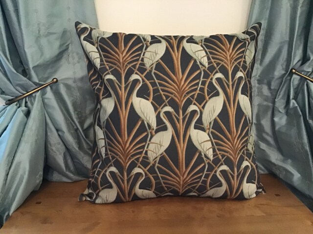 Stylish Cushion Covers in Angel Strawbridge Heron Fabric Blue - image 1