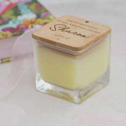Personalised Friendship Birthday Scented Vanilla Candle, Teacher Gift, Thank You, School, End Of Term, Teaching Assistant - thumbnail 2