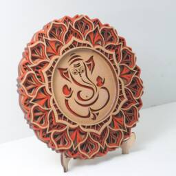Ganesh Mandala Wood Wall Art, 6 - thumbnail 3