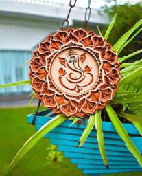 Ganesh Mandala Wood Wall Art, 6 - thumbnail 1