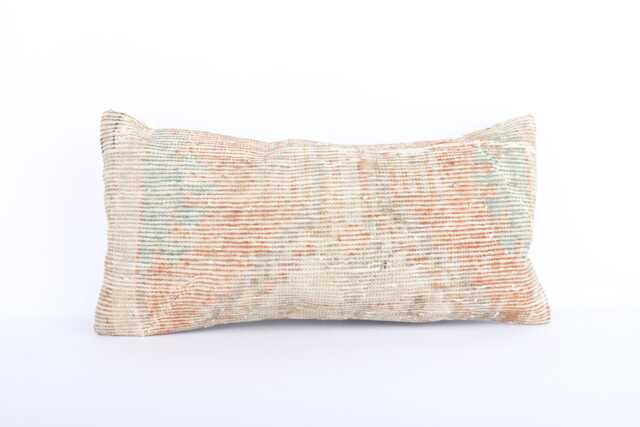 Handwoven Turkish Kilim Pillow Cover Bohemian Throw - 12x24 - image 1