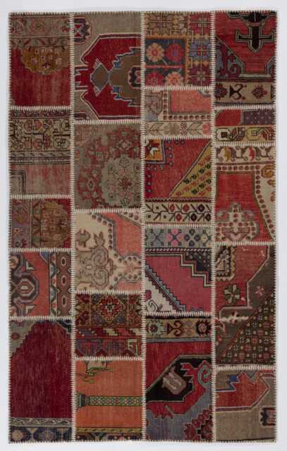 Multicolor Handmade Turkish Patchwork Rug - image 1