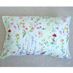 "Muslin Travel Pillow Cover Small Floral 16"" X 10" - thumbnail 2