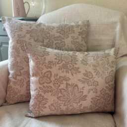 Sarah Hardaker Orissa Floral Linen Cushion Cover - thumbnail 1