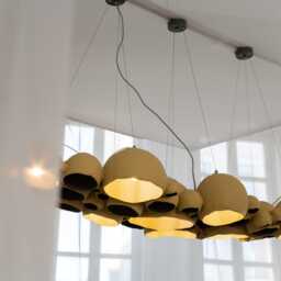 Extra Large Dinner Table Pendant Light, Biocomposite Modern Interior Lighting, 9xe27, Dining Room Lights - thumbnail 3