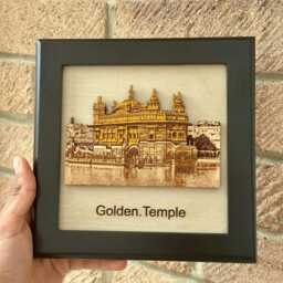 Sikh Photo Frame Golden Temple Sri Harmandir Sahib Wooden Wall Home Decor Zzz10 Wood Carved Darbar Saab Amritsar Swaran Mandir Sikhism New - thumbnail 2