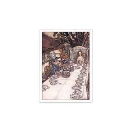 Alice in Wonderland Framed Art Print Poster Wall Mounted Antique Book Illustration Mad Hatter Tea Party Arthur Rackham Victorian Cute Quirky - thumbnail 2
