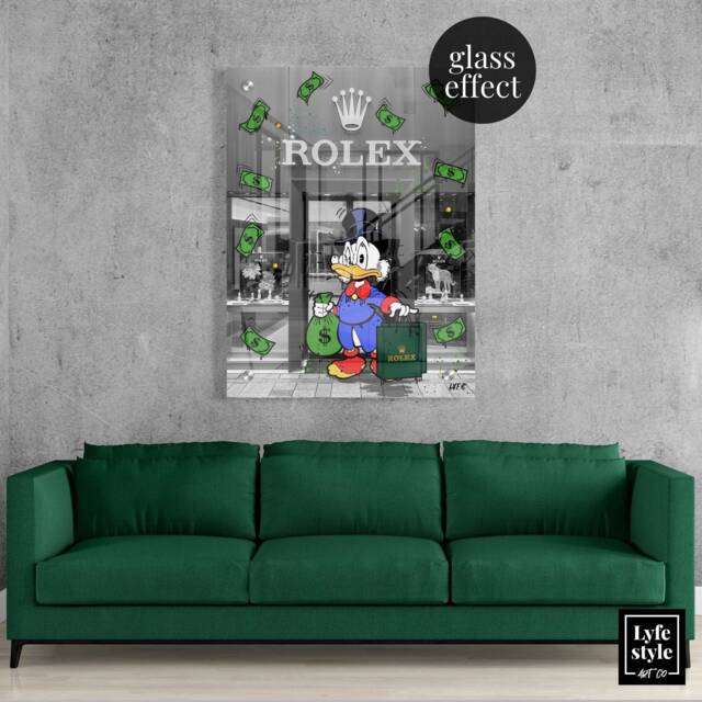 Scrooge Mcduck Pop Art - Alec Monopoly Inspired Acrylic Glass Wall Decor - image 1