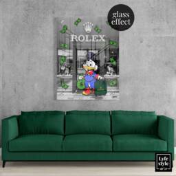 Scrooge Mcduck Pop Art - Alec Monopoly Inspired Acrylic Glass Wall Decor - thumbnail 1