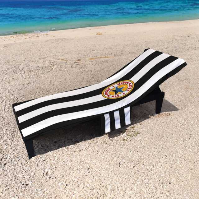 Newcastle - 1996 Home Kit Black Football Sunbed Towel With Pockets - image 1