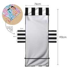 Newcastle - 1996 Home Kit Black Football Sunbed Towel With Pockets - thumbnail 3