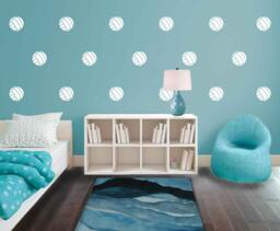Volleyball Wall Decal - Repeat Pattern, Sports Decor