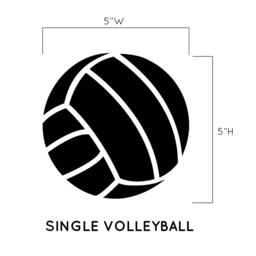 Volleyball Wall Decal - Repeat Pattern, Sports Decor - thumbnail 3