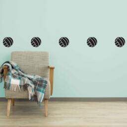 Volleyball Wall Decal - Repeat Pattern, Sports Decor - thumbnail 2