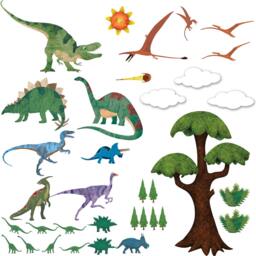Dinosaur Wall Decals - Peel & Stick Stickers For Themed Room Nursery & Kid Mini Set - Item 1246-17 - thumbnail 2
