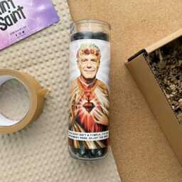 Saint Anthony Bourdain Prayer Candle Scented Vegan Soy Wax, 120Hr Burn - thumbnail 3