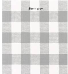 Farmhouse Chic Buffalo Check Balloon Curtain With White Double Ruffles & Color Choices - thumbnail 3