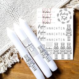Candle Tattoos Various Motifs - Water Slide Film Decorating Candles Christmas Tattoo - thumbnail 1