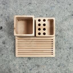 Wood Desk Organiser Pencil Holder Pen Boyfriend Gift Ideas - thumbnail 3