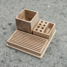 Wood Desk Organiser Pencil Holder Pen Boyfriend Gift Ideas - thumbnail 2