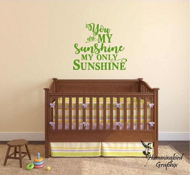 You Are My Sunshine Wall Decal Nursery Quote Sticker - image 1