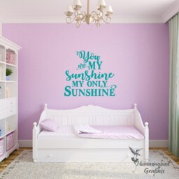 You Are My Sunshine Wall Decal Nursery Quote Sticker - thumbnail 2