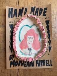 Clay Wall Hanging, Cowgirl Frill, Vintage Inspired Art, 1970S, Hand Made, Painted, Retro, Western, Cowboy, Cowgirl, Rodeo - thumbnail 1