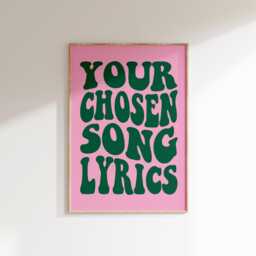 Custom Song Lyrics Print - Personalised Music Poster Favourite Gifts Couples Wall Art Decor Anniversary Gift - thumbnail 1