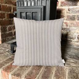 53. Brown Stripes 100% Cotton Cushion Cover Various Sizes